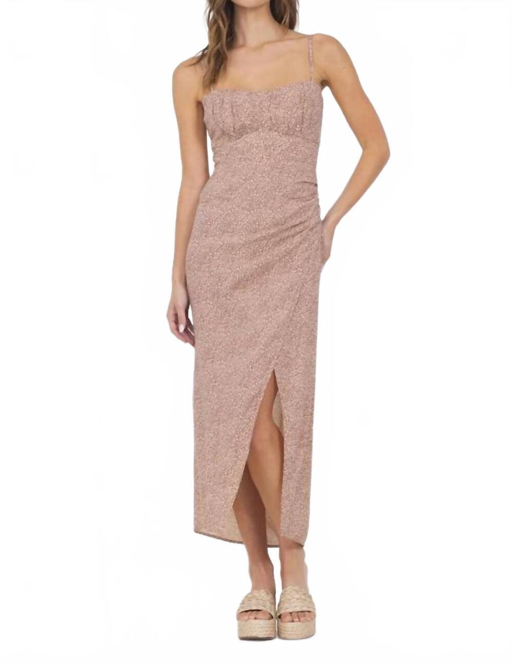 NEW VINTAGE HAVANA no rules needed leopard dress in mauve